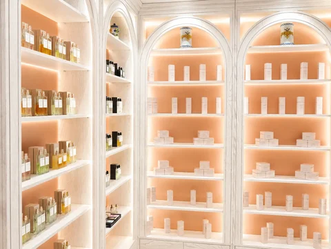 Farmacia OASI — Dettaglio dei fondali illuminati