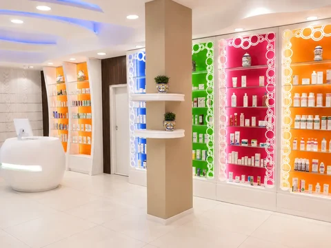 Farmacia OASI — Esposizione e area di accoglienza