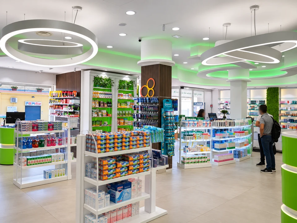 Farmacia Le Colonne — Vista centrale della farmacia